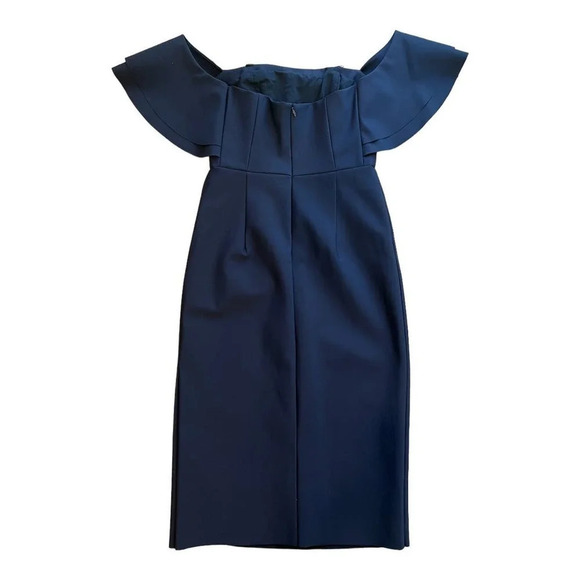 Milly Natalie Off-the-Shoulder Tech Stretch Cocktail Dress - Picture 3 of 7